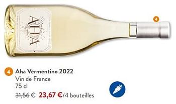 Promoties Aha vermentino 2022 vin de france - Witte wijnen - Geldig van 13/03/2024 tot 26/03/2024 bij OKay