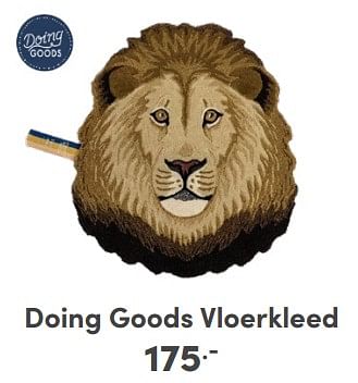 Promoties Doing goods vloerkleed - Doing Goods - Geldig van 17/03/2024 tot 23/03/2024 bij Baby & Tiener Megastore