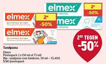 Promoties Tandpasta voor kinderen - Elmex - Geldig van 14/03/2024 tot 20/03/2024 bij Delhaize