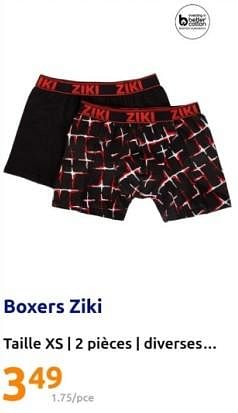 Promotions Boxers ziki - Ziki - Valide de 13/03/2024 à 19/03/2024 chez Action