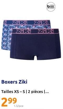 Promoties Boxers ziki - Ziki - Geldig van 13/03/2024 tot 19/03/2024 bij Action