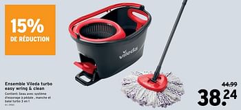 Promotions Ensemble vileda turbo easy wring + clean - Vileda - Valide de 13/03/2024 à 26/03/2024 chez Gamma