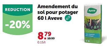 Promotions Amendement du sol pour potager aveve - Produit maison - Aveve - Valide de 13/03/2024 à 24/03/2024 chez Aveve