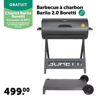 Promotions Barbecue à charbon barilo 2.0 boretti - Boretti - Valide de 13/03/2024 à 24/03/2024 chez Aveve
