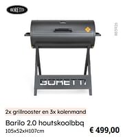 Promoties Barilo 2.0 houtskoolbbq - Boretti - Geldig van 08/03/2024 tot 30/06/2024 bij Multi Bazar