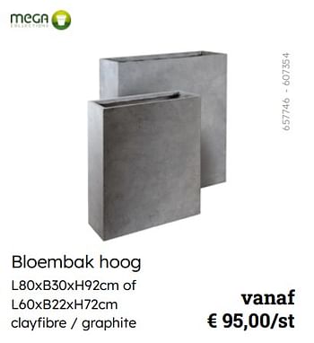 Promotions Bloembak hoog - Mega Collections - Valide de 08/03/2024 à 30/06/2024 chez Multi Bazar