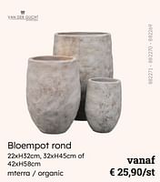 Promoties Bloempot rond - Van Der Gucht - Geldig van 08/03/2024 tot 30/06/2024 bij Multi Bazar