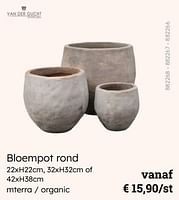 Promoties Bloempot rond - Van Der Gucht - Geldig van 08/03/2024 tot 30/06/2024 bij Multi Bazar