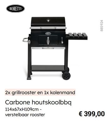 Promotions Carbone houtskoolbbq - Boretti - Valide de 08/03/2024 à 30/06/2024 chez Multi Bazar