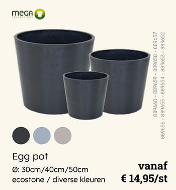 Promoties Egg pot - Mega Collections - Geldig van 08/03/2024 tot 30/06/2024 bij Multi Bazar