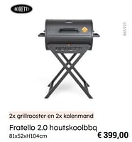Promoties Fratello 2.0 houtskoolbbq - Boretti - Geldig van 08/03/2024 tot 30/06/2024 bij Multi Bazar