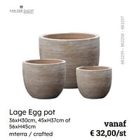 Promoties Lage egg pot - Van Der Gucht - Geldig van 08/03/2024 tot 30/06/2024 bij Multi Bazar