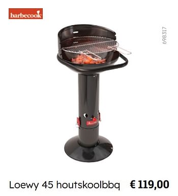 Promotions Loewy 45 houtskoolbbq - Barbecook - Valide de 08/03/2024 à 30/06/2024 chez Multi Bazar