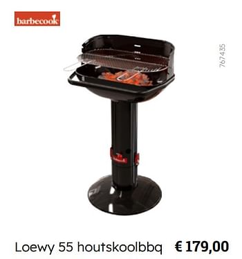 Promoties Loewy 55 houtskoolbbq - Barbecook - Geldig van 08/03/2024 tot 30/06/2024 bij Multi Bazar