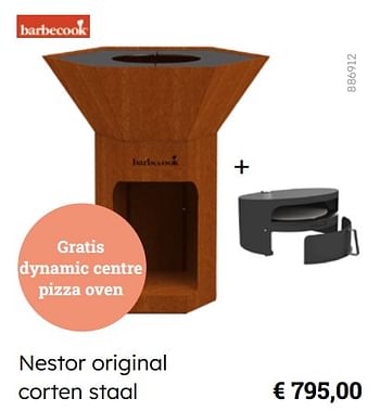 Promoties Nestor original corten staal - Barbecook - Geldig van 08/03/2024 tot 30/06/2024 bij Multi Bazar