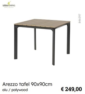 Promoties Arezzo tafel - Lesli Living - Geldig van 08/03/2024 tot 30/06/2024 bij Multi Bazar