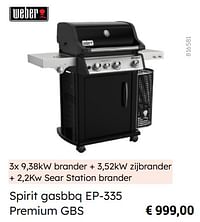 Spirit gasbbq ep-335 premium gbs-Weber