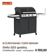 Stella 3201 gasbbq-Barbecook