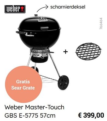 Promotions Weber master-touch gbs e-5775 - Weber - Valide de 08/03/2024 à 30/06/2024 chez Multi Bazar