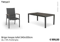 Promoties Briga trespa tafel - Tierra Outdoor - Geldig van 08/03/2024 tot 30/06/2024 bij Multi Bazar