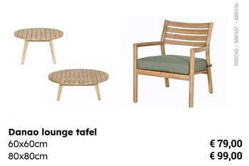 Promoties Danao lounge tafel - Huismerk - Multi Bazar - Geldig van 08/03/2024 tot 30/06/2024 bij Multi Bazar