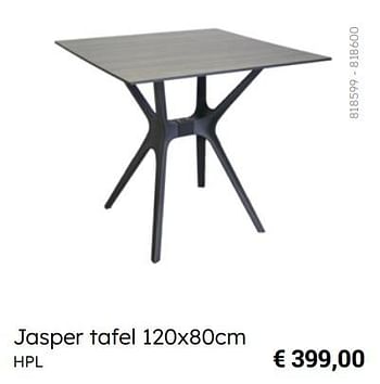 Promoties Jasper tafel - Huismerk - Multi Bazar - Geldig van 08/03/2024 tot 30/06/2024 bij Multi Bazar