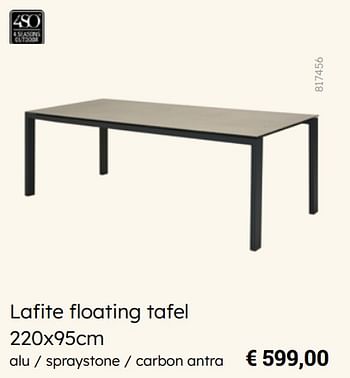 Promoties Lafite floating tafel - 4 Seasons outdoor - Geldig van 08/03/2024 tot 30/06/2024 bij Multi Bazar