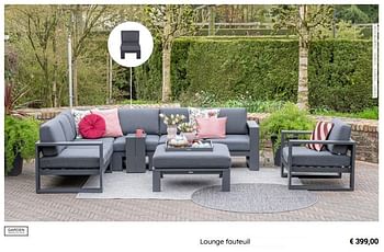 Promotions Lounge fauteuil - Garden Impressions - Valide de 08/03/2024 à 30/06/2024 chez Multi Bazar