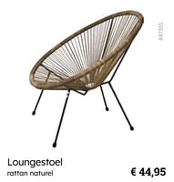Promoties Loungestoel - Huismerk - Multi Bazar - Geldig van 08/03/2024 tot 30/06/2024 bij Multi Bazar