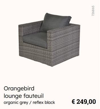Promoties Orangebird lounge fauteuil - Huismerk - Multi Bazar - Geldig van 08/03/2024 tot 30/06/2024 bij Multi Bazar