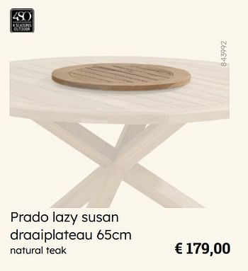 Promoties Prado lazy susan draaiplateau - 4 Seasons outdoor - Geldig van 08/03/2024 tot 30/06/2024 bij Multi Bazar