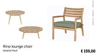 Promoties Rino lounge chair - Huismerk - Multi Bazar - Geldig van 08/03/2024 tot 30/06/2024 bij Multi Bazar