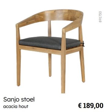 Promoties Sanjo stoel - Huismerk - Multi Bazar - Geldig van 08/03/2024 tot 30/06/2024 bij Multi Bazar