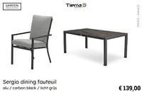 Sergio dining fauteuil-Garden Impressions