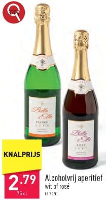Promoties Alcoholvrij aperitief wit of rosé - Schuimwijnen - Geldig van 22/03/2024 tot 24/03/2024 bij Aldi