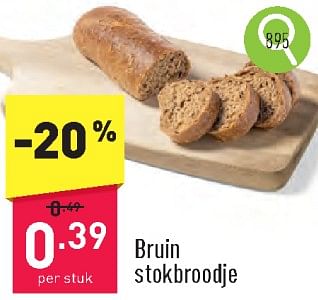 Promoties Bruin stokbroodje - Huismerk - Aldi - Geldig van 18/03/2024 tot 24/03/2024 bij Aldi