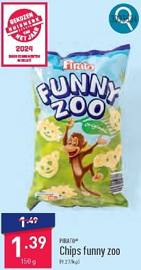 Promoties Chips funny zoo - Pirato - Geldig van 18/03/2024 tot 24/03/2024 bij Aldi
