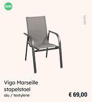 Promoties Vigo marseille stapelstoel - Suns - Geldig van 08/03/2024 tot 30/06/2024 bij Multi Bazar