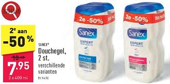 Promoties Douchegel - Sanex - Geldig van 22/03/2024 tot 24/03/2024 bij Aldi
