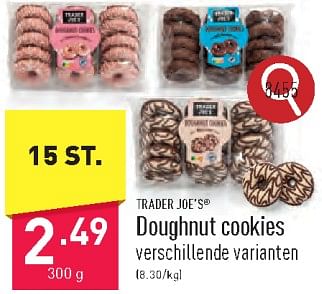 Promoties Doughnut cookies - TRADER JOE’S - Geldig van 18/03/2024 tot 24/03/2024 bij Aldi