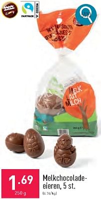Promotions Melkchocolade- eieren - Produit maison - Aldi - Valide de 18/03/2024 à 24/03/2024 chez Aldi