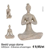 Beeld yoga dame-Huismerk - Multi Bazar
