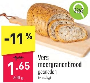 Promoties Vers meergranenbrood - Huismerk - Aldi - Geldig van 18/03/2024 tot 24/03/2024 bij Aldi