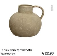 Promoties Kruik van terracotta - Huismerk - Multi Bazar - Geldig van 08/03/2024 tot 30/06/2024 bij Multi Bazar