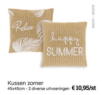 Promoties Kussen zomer - Huismerk - Multi Bazar - Geldig van 08/03/2024 tot 30/06/2024 bij Multi Bazar