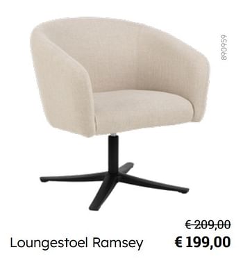 Promotions Loungestoel ramsey - Produit Maison - Multi Bazar - Valide de 08/03/2024 à 30/06/2024 chez Multi Bazar
