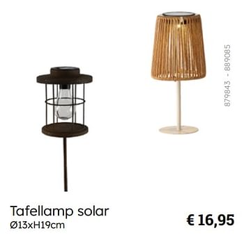 Promoties Tafellamp solar - Huismerk - Multi Bazar - Geldig van 08/03/2024 tot 30/06/2024 bij Multi Bazar