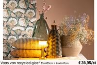 Promoties Vaas van recycled glas - Huismerk - Multi Bazar - Geldig van 08/03/2024 tot 30/06/2024 bij Multi Bazar