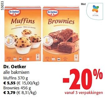 Promoties Dr. oetker alle bakmixen - Dr. Oetker - Geldig van 13/03/2024 tot 26/03/2024 bij Colruyt