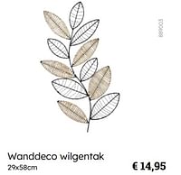 Promoties Wanddeco wilgentak - Huismerk - Multi Bazar - Geldig van 08/03/2024 tot 30/06/2024 bij Multi Bazar